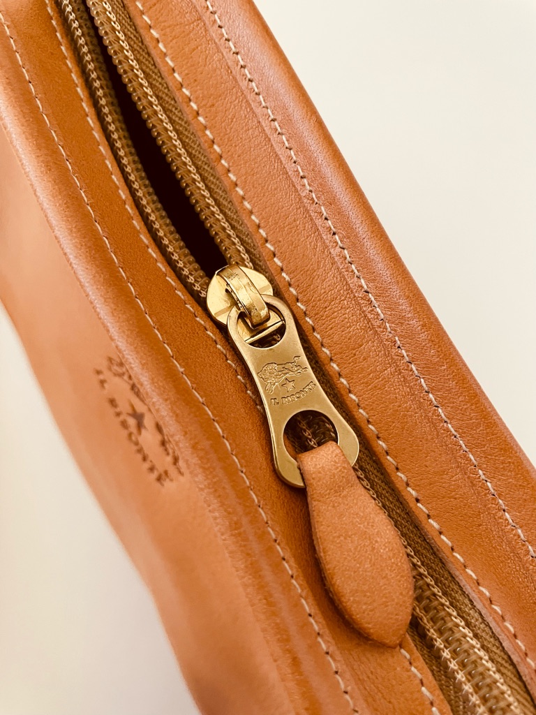 Il Bisonte Italian Leather Crossbody Bag In Caramel Tan Color — image 6 of 8